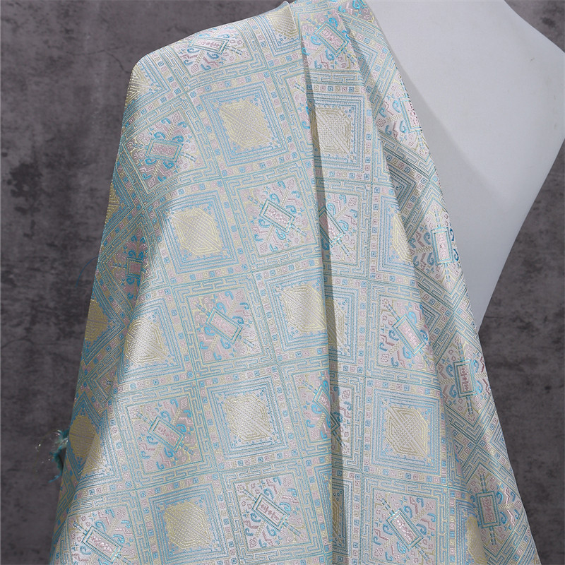 Sewing Fabric - Tkanina jedwabna satynowa żakardowa w stylu
