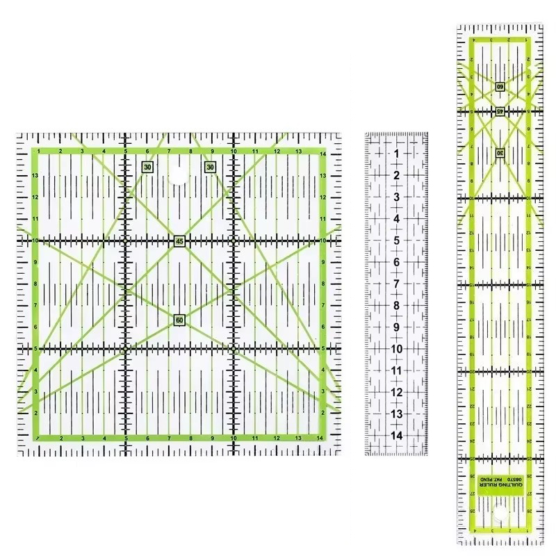 Sewing Gauge Ruler - 1/2 sztuk 15cm pikowanie Patchwork linijka