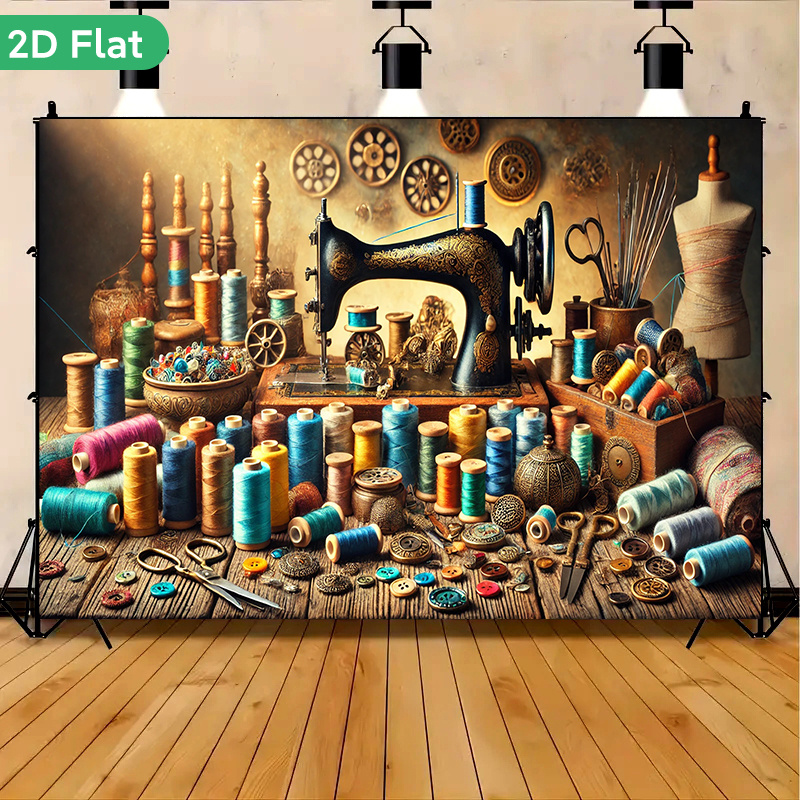 Gobelin ścienny w stylu vintag – Sewing Machine In Textile recenzja i cena